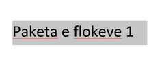 Paketa e flokeve 1